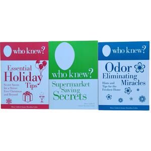 📚 Who Knew? 3-Book Set | Holiday + Home Hacks + Odor Eliminator + Money